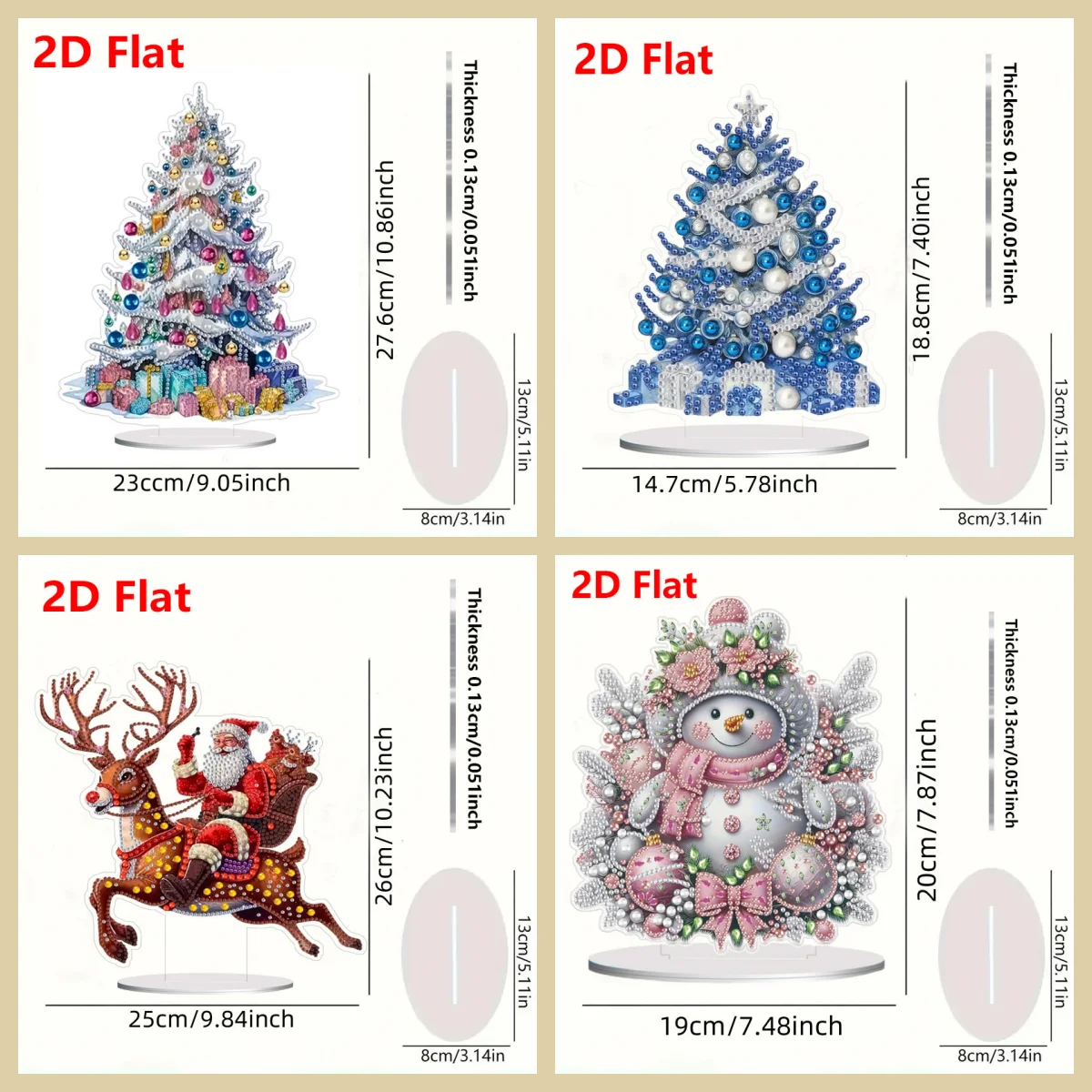 1 DIY diamond art painting set, made of acrylic with a Christmas theme, suitable for living room and bedroom ornaments.