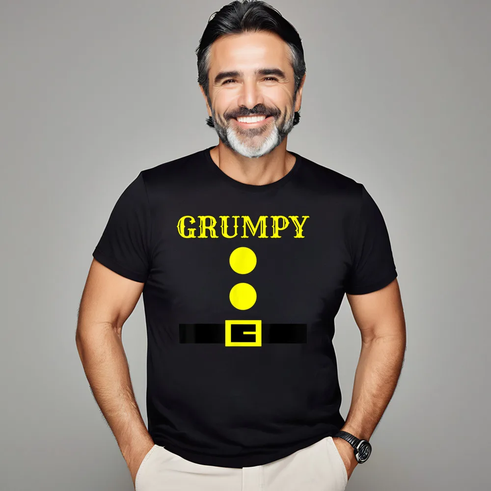 

Grumpy Dwarf Halloween Costume Grumpy Discount Party T Shirts O-Neck Pure Cotton Short Sleeve Tees for Men Tops Shirt Father Day