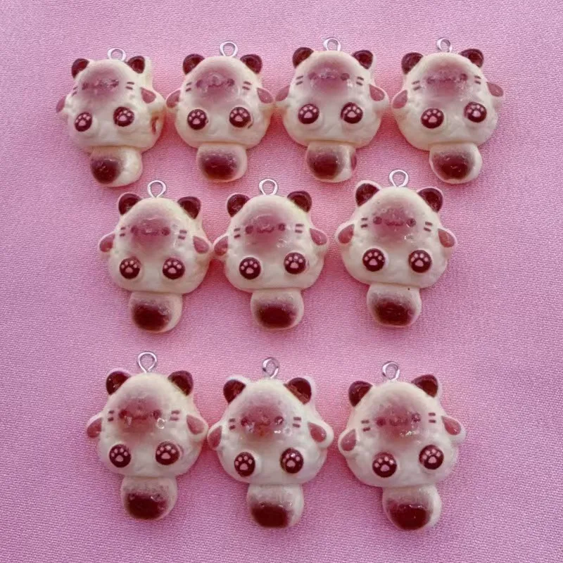 10pcs resin cute Siamese cat animal jewelry pendant DIY cute cat pet earrings necklace keychain accessories