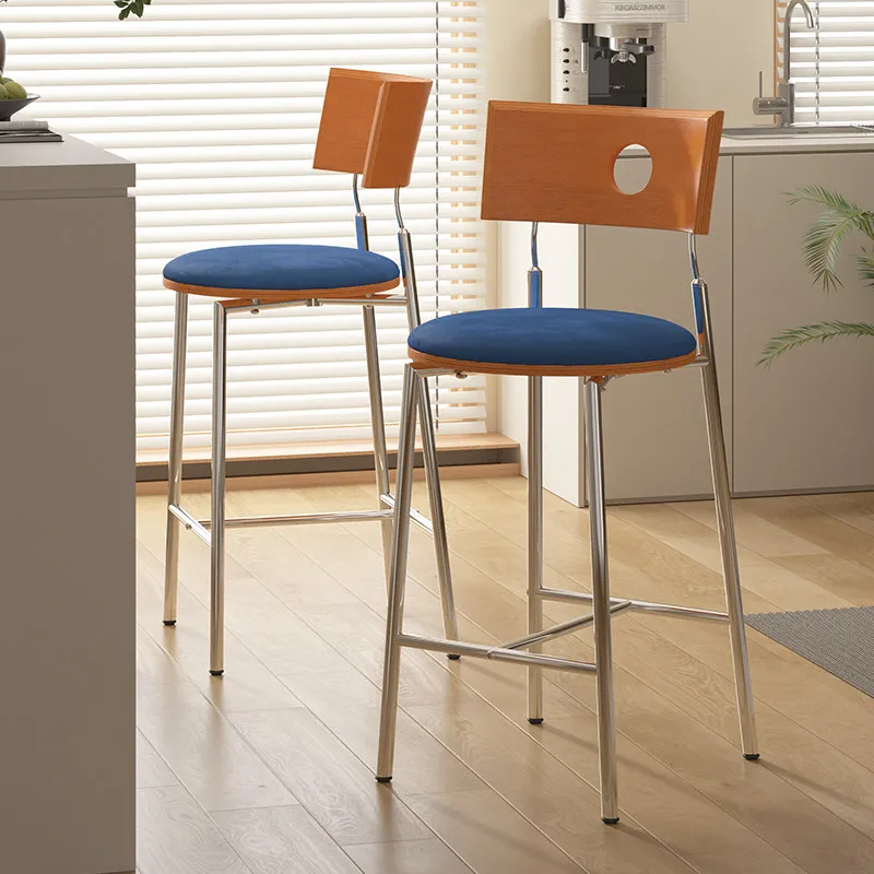 Balcony Modern Barstools Long Restaurant Comfortable Aesthetic Leather Design Bar Chairs Metal Relaxing Cadeira Home Furniture