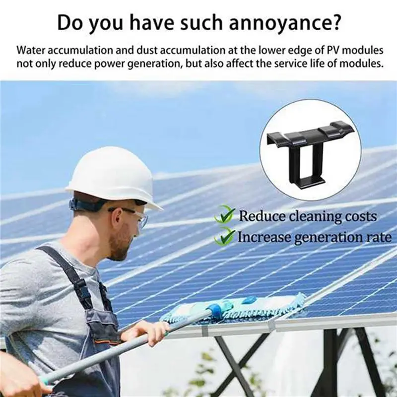 60PCS Photovoltaic Panel Drainage Buckle Surface Plate Solar Panel Water Drain Clip For Solar Panel Draining Black 40Mm