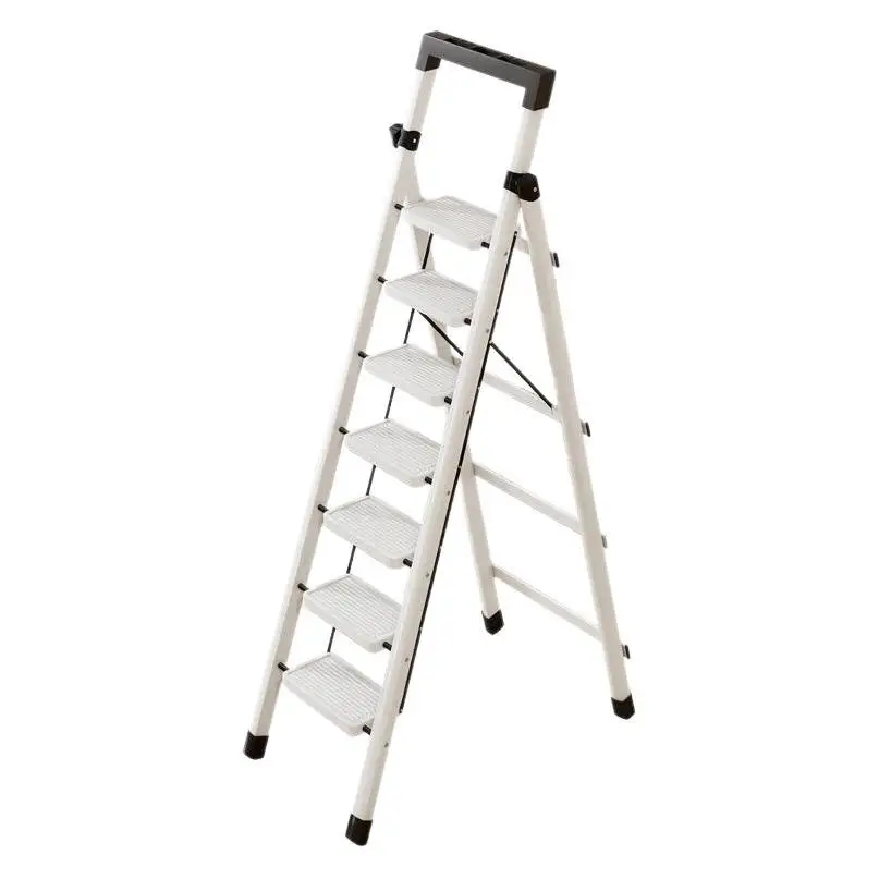 

Household folding ladder Indoor widened wave tread herringbone ladder Small telescopic stairs Attic straight ladder Non-slip