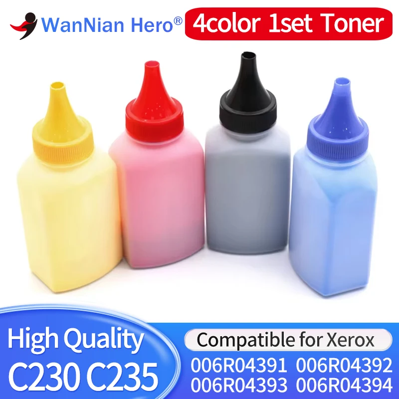 4color 1set C230 C235 Toner Powder Compatible for Xerox Toner 006R04391 006R04392 006R04393 006R04394