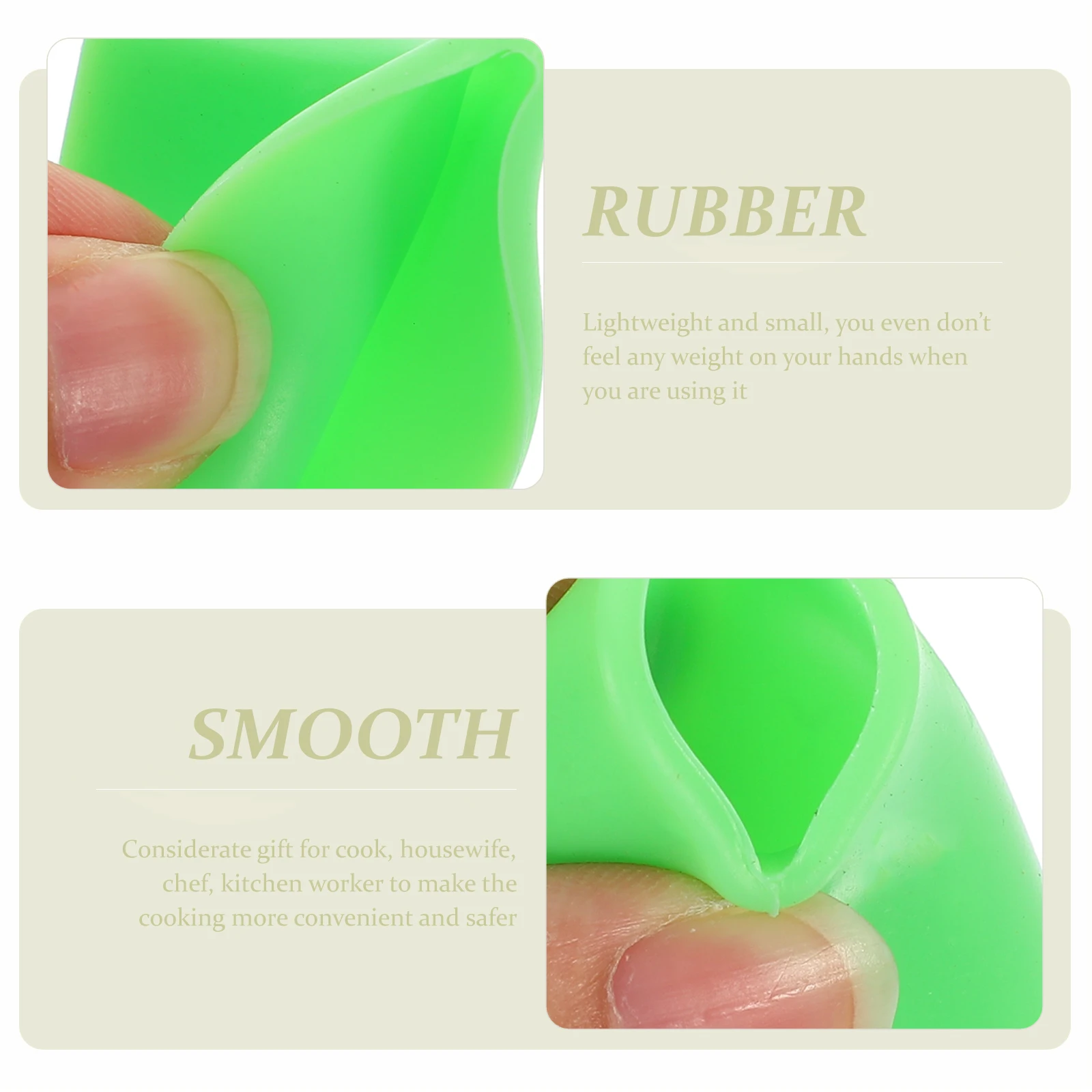 

2 Pcs Kitchen Knife Back Pad Finger Protection Tool Guards Anti-cut Silica Gel Fingers Protectors Chef