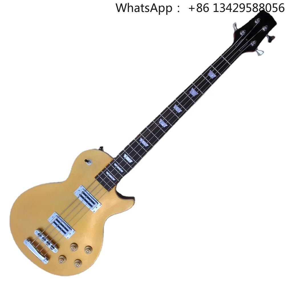 Flyoung Profectional Electric Bass Guitar High-quality 4-string Bass Guitar Gold Top Bass