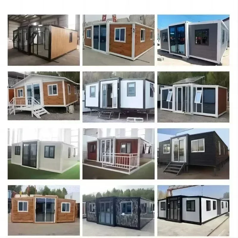 Portable Dual-Wing Foldable Container Office Expandable Prefab Steel Structure Store Design Tiny House Mobile House