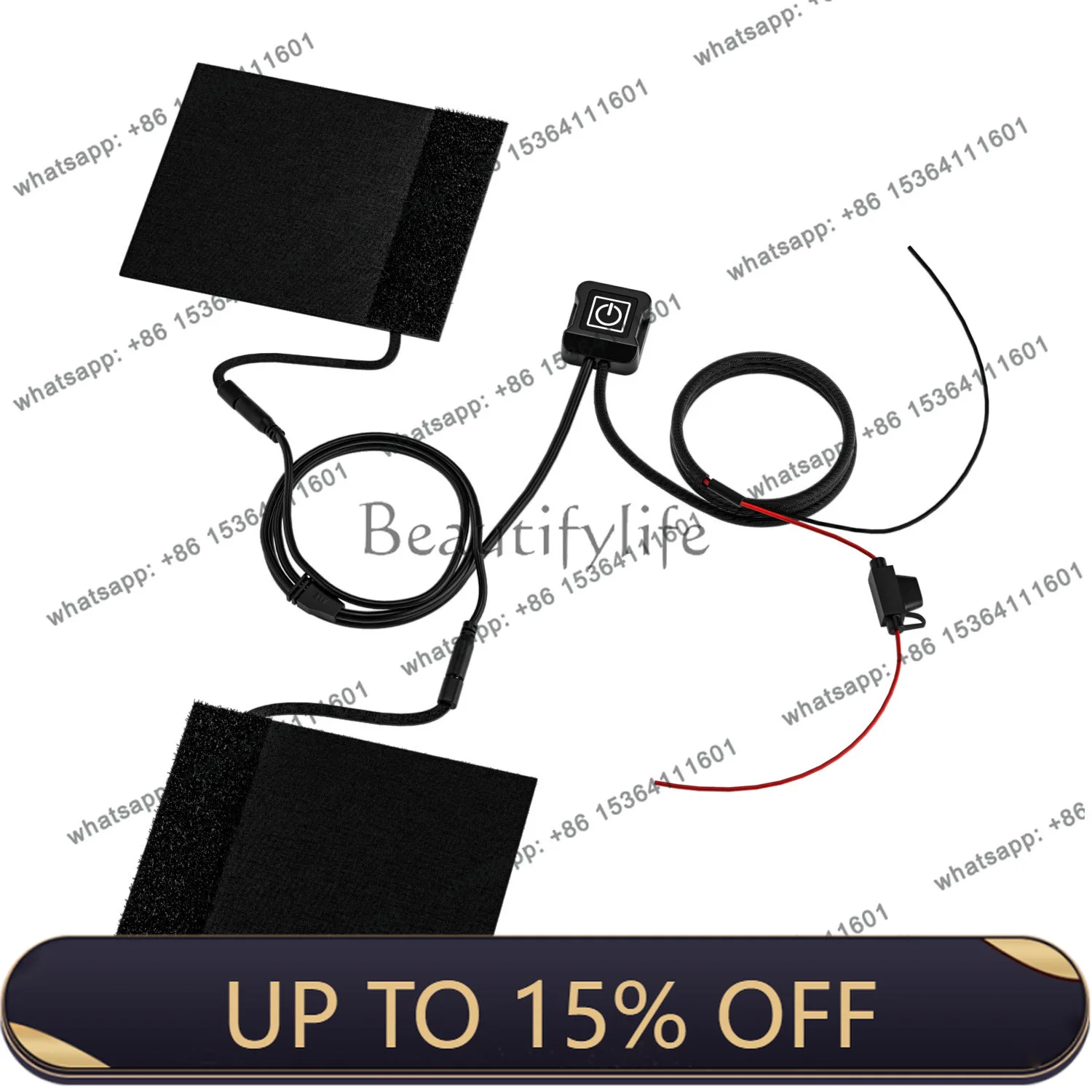 LX motorcycle aluminum alloy temperature control switch 12V Velcro electric heating handle cover