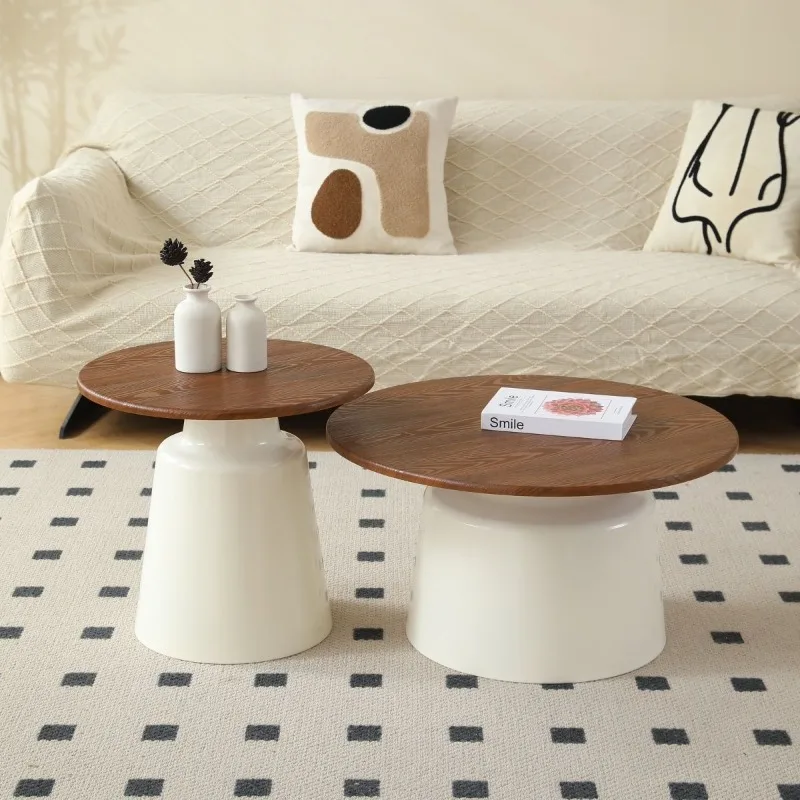 Cream Wind Nordic Apartment Tea Table Living Room Home Small House Simple Homestay Coffee Table Martini Round Small Tea Table