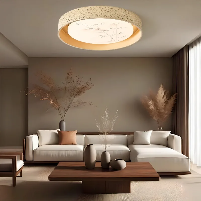 

Nordic Wabi-Sabi LED Ceiling Light Fixture, Minimalist Designer Lamp for Bedroom, Living Room & Hotel