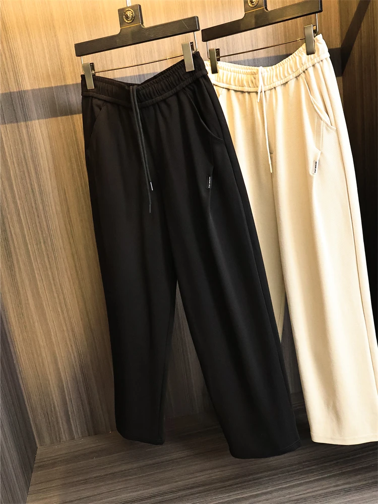 Fashionable Pure Cotton Texture Men's Casual Pants Straight Leg Slimming Spring Autumn Wear Youthful Vitality Style Long Trou...