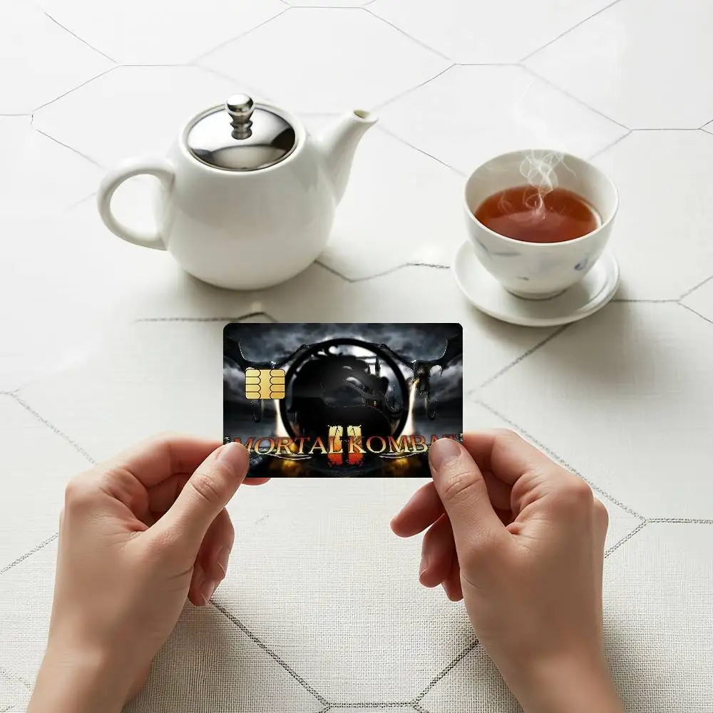 2026 Game M-Mortal K-Kombat 2 Credit Skin Cover Card Stickers 4PCS Film Bus Pass Front Decoration Bank Debit Waterproof