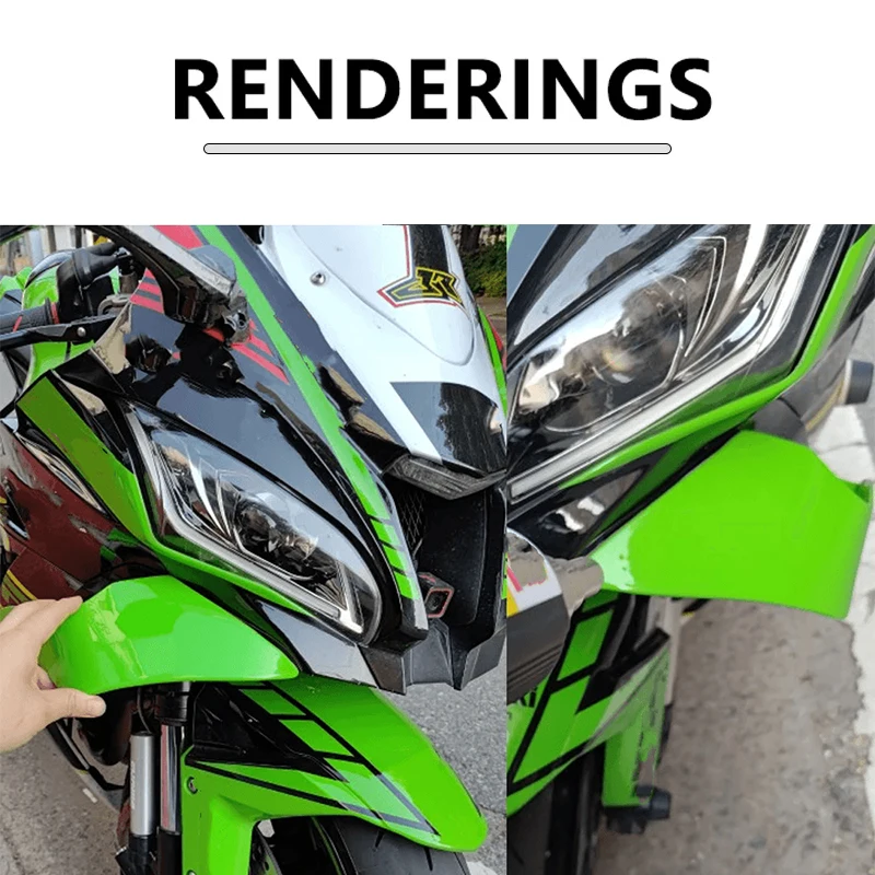 For KAWASAKI ZX10R ZX-10R 2016 2017 2018 2019 2020 2021 Motorcycle Fairing Parts Side Aerodynamic Wing Kit Fixed Winglet Fairing