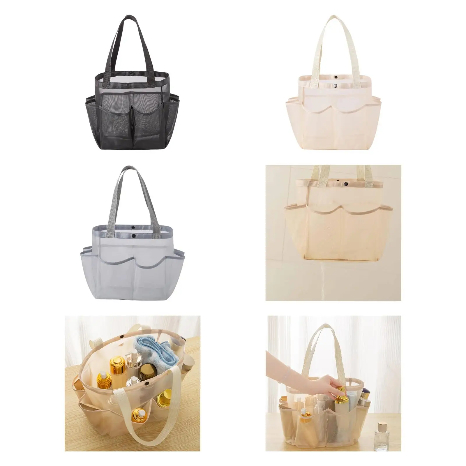 

Сетчатая сумка для душа с двумя ручками, прочная сумка для туалетных принадлежностей для кемпинга, пляжного спортзала