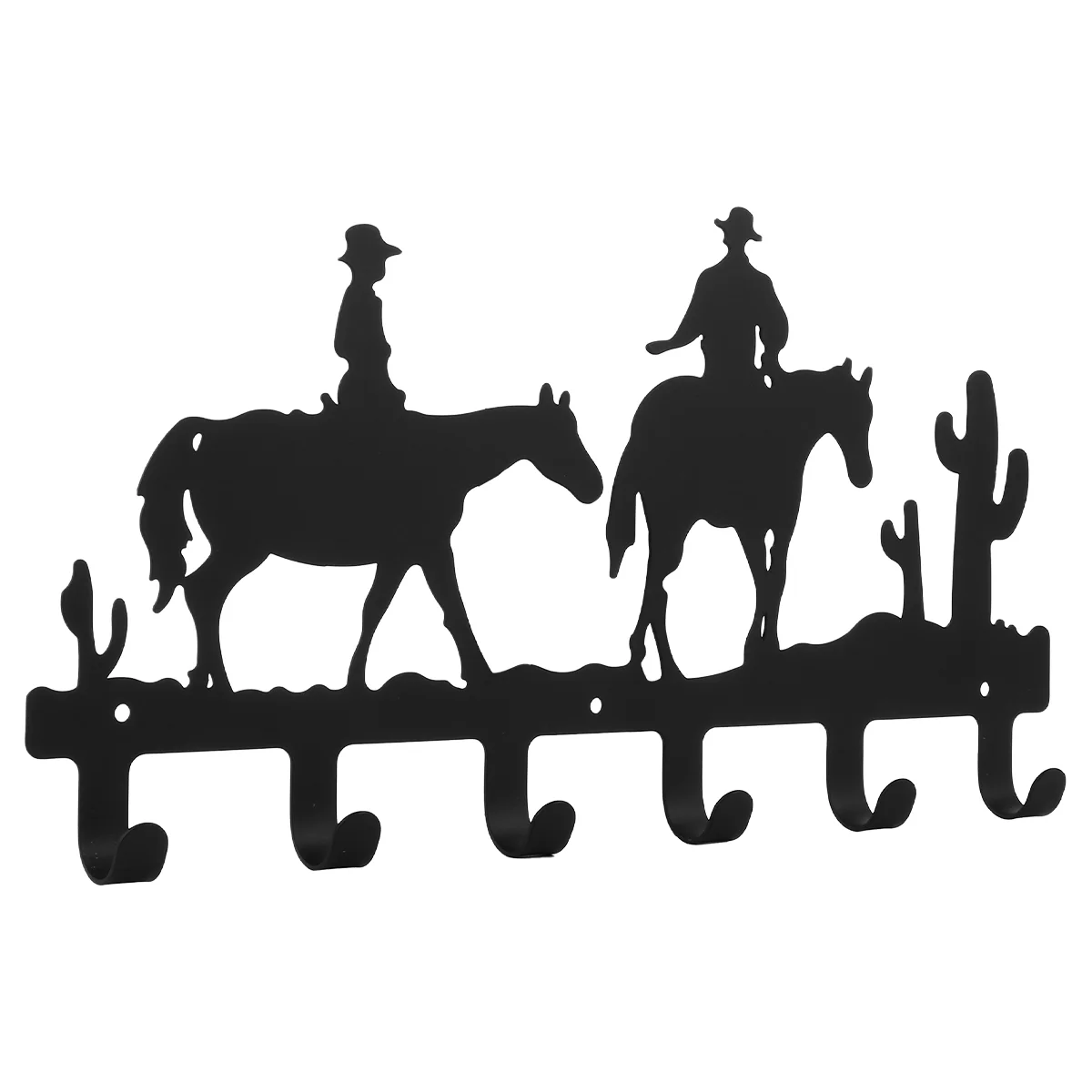 Decorative Wall Hook Entrance Rack Hangers West Cowboy Pattern Sculpture Iron Creative Hanging Accessory