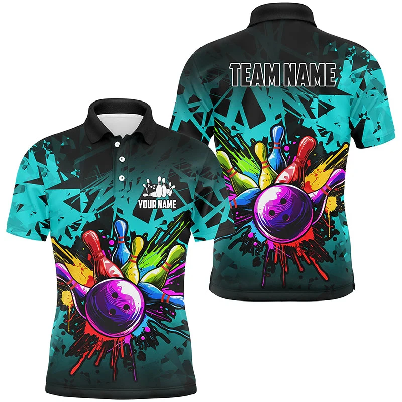 Cool Custom Team Name Bowling Man Polo Shirt Men Women 3D Printed Summer Short Sleeve Lapel Button Polo T Shirt Clothes