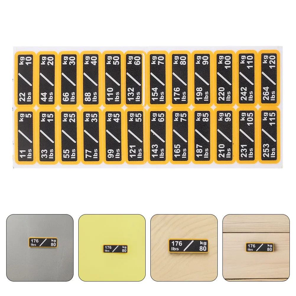 2 Sheets Self Adhesive Gym Weight Stack Labels Waterproof Professional Weight Block Stickers for Strength Training Equipment