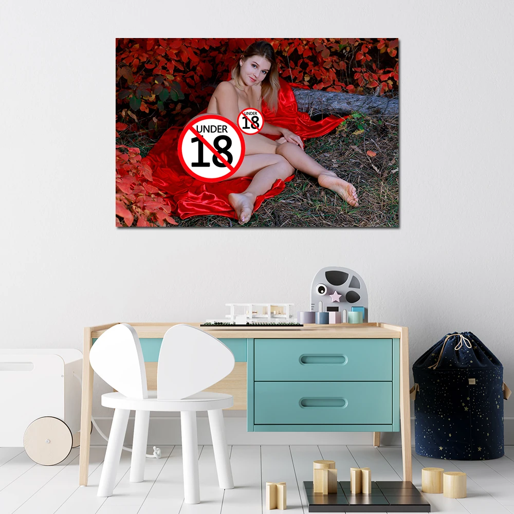 Naked Girl Young Beauty Canvas Painting Adult Female Shaved Pussy Picture Posters and Prints Wall Art For Home Bedroom Decor