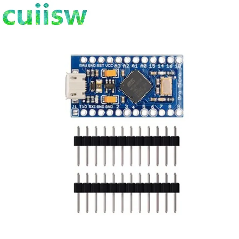 Pro Micro ATmega32U4 5V 16MHz Reemplazar ATmega328 Para Arduino ATMega 32U4 Pro Mini Con Cabezal De Pines De 2 Filas