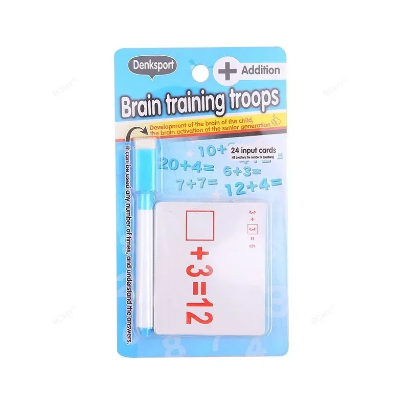 Training Math Erasable Add Subtract Multiply and Divide Table Cards Seheck Math Learning Tool Montessori Mathematical for Kids