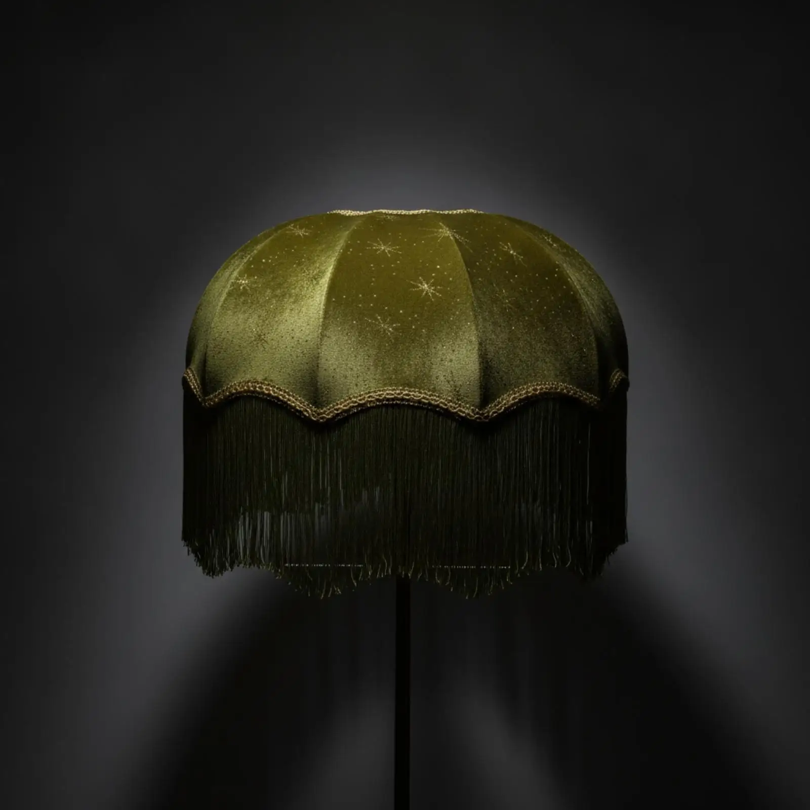 Segmented Dome Lampshade Velvet Fringe Lamp Cover for Table Lamp E27 Chandelier Bedroom Lighting Accessories