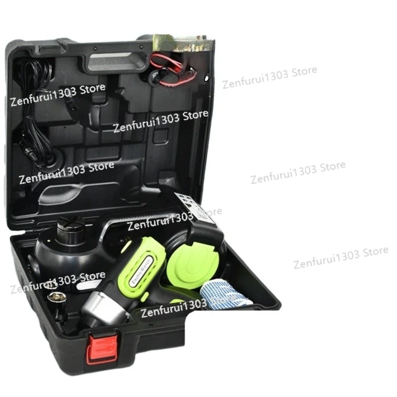 

Portable 12V 5Ton 4 in1 Electric Car Jack Kit Electric Hydraulic Jack Set Lifting Jack with Impact Wrench Compressor LED Light