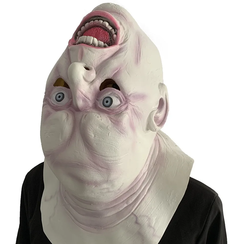 Horror-Latex-Vollkopfmaske mit Kopfunterschlag, gruselige, seltsame Monster-Kopfbedeckung für Halloween-Cosplay, Themenpartys und Kostüm-Requisiten – Detail 5