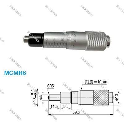 MCLN1/MCLN3/MCLN6/MCLN12 Differential Head, Micrometer Head with Round Head Nut for Precision Measurement