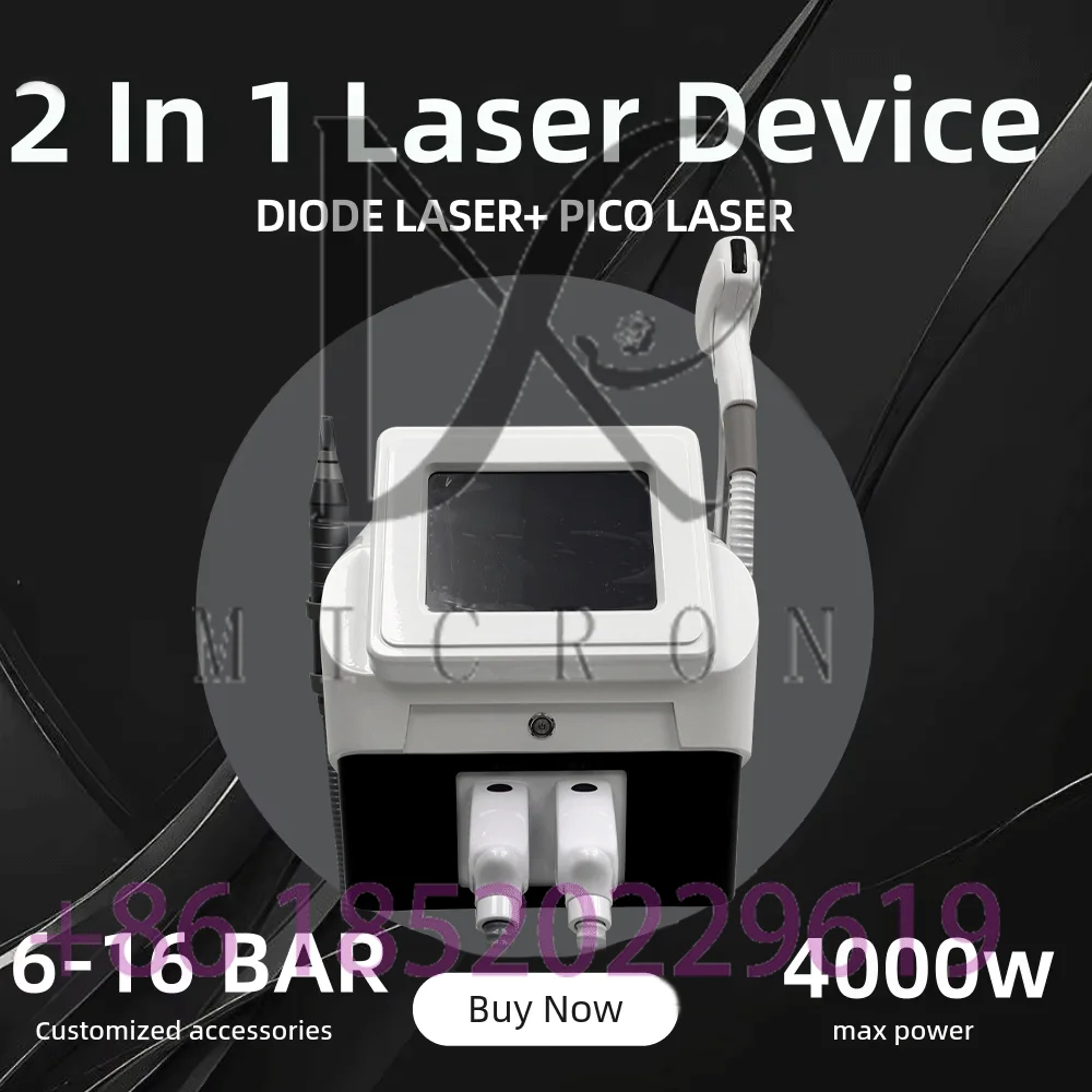 

Diode Laser Machine for Body Hair & Tattoo Fading, 2 Handles with Cooling System