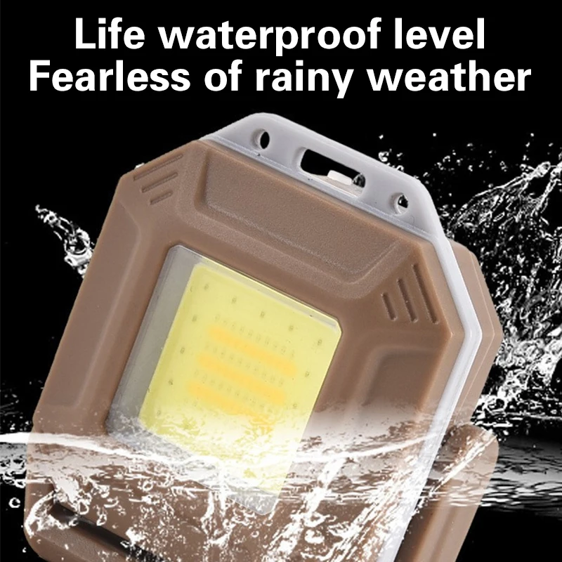 

Mini Rechargeable Work Light, Super Bright COB Keychain Light, With Magnet, For Outdoor Camping, Hiking
