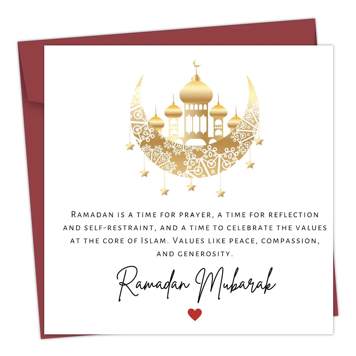 

1PC Islamic Ramadan Personalised Cards, Happy Ramadan Card, Celebration Card For Muslims, Eid Mubarak Greeting Card Party Gift