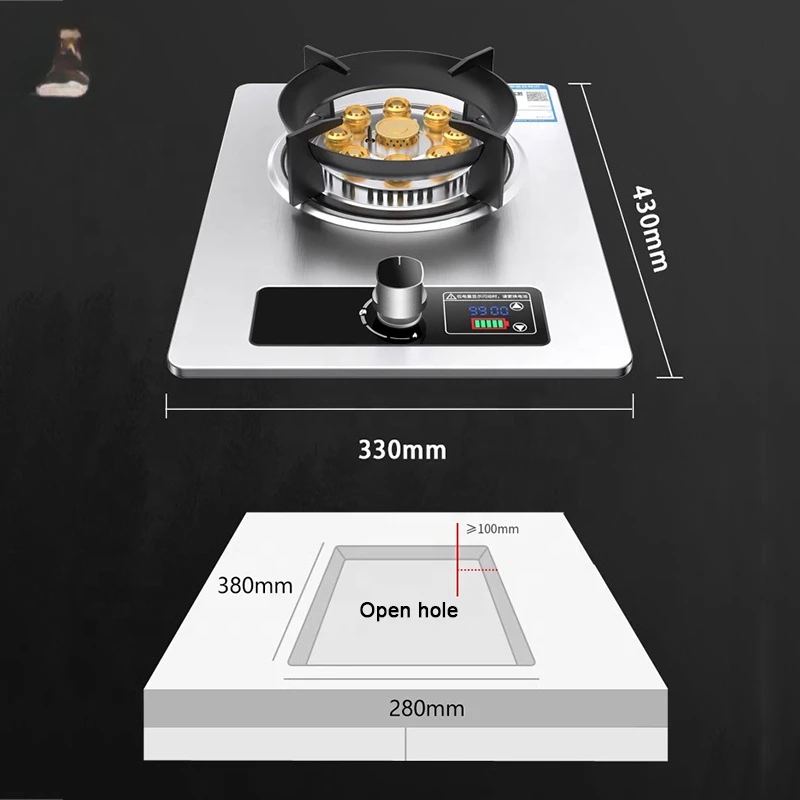 Hot Selling Factory Price Build In Household Smart Portable High Power Brass Burner Gas Hob Cheap Gas Cooker Gas Stove