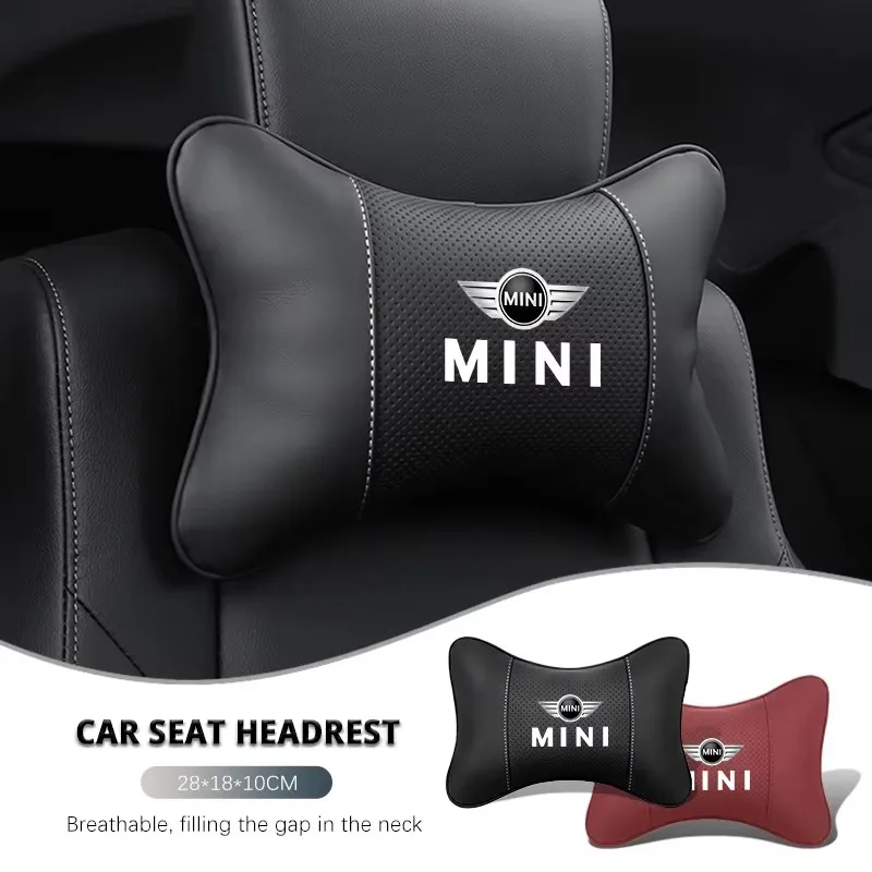 Reposacabezas de coche, accesorios de almohada para el cuello y asiento transpirable para MINI Cooper R56 F56 R50 JCW Cabrio Aceman Countryman Clubman, 1 Uds.