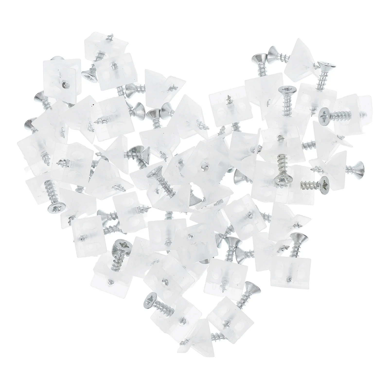 

50Pcs Plastic Drawer Bracket Wedges Angle Reinforcement Furniture Bottom Support Cabinet Dresser Shelf Corner Fixing Parts