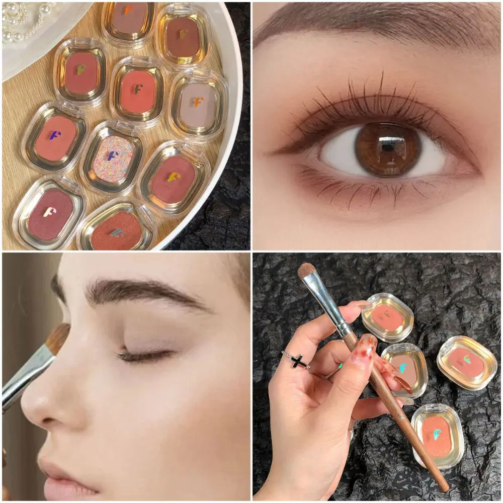 Monochrome Eye Shadow Palette ความอิ่มตัวต่ํา Matte Eyeshadow Palette การมองเห็นสูงสี Earth Tone Eyeshadow Powder Universal