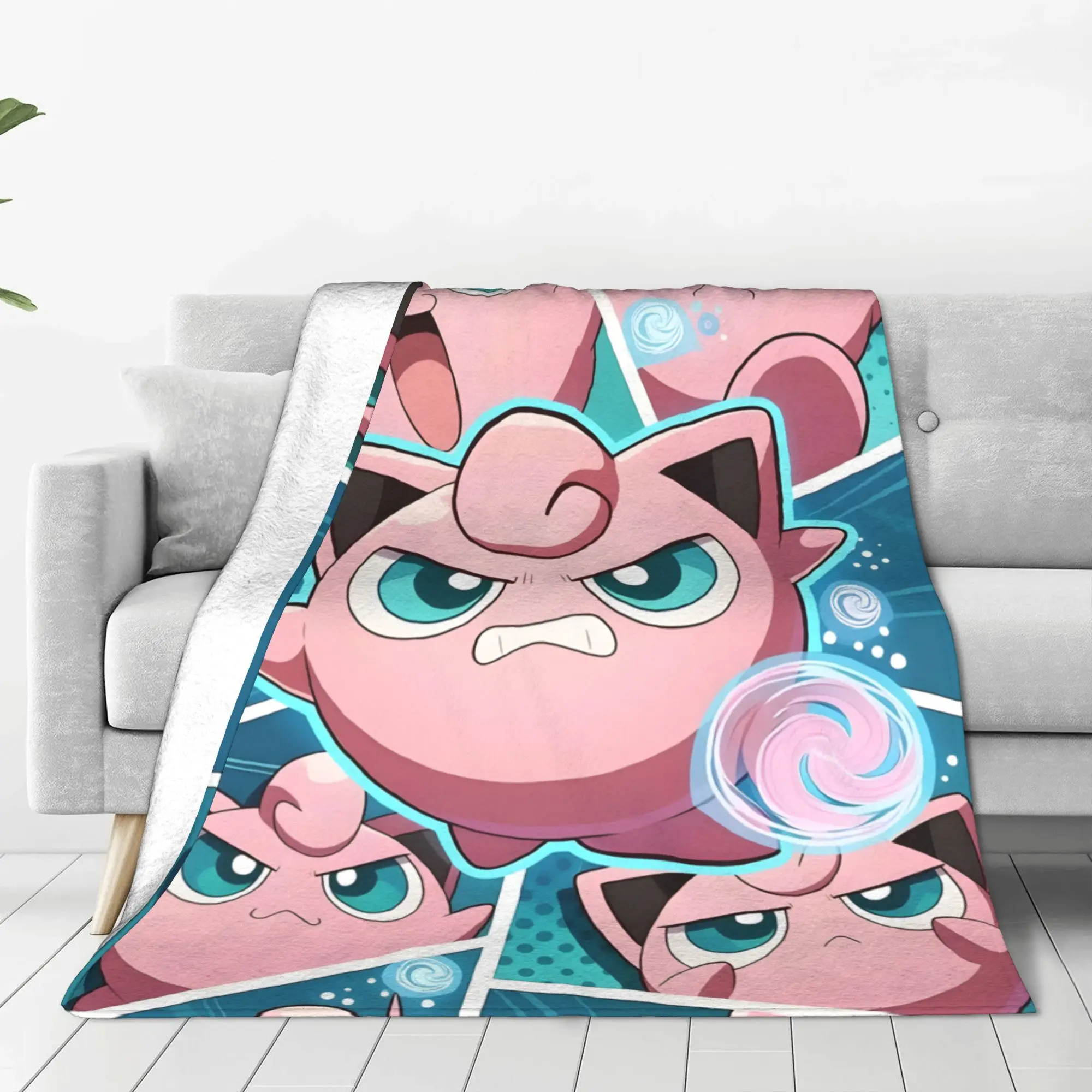 1PC Jigglypuff6  Winter Blankets for Adults Bedding Home Interior Sofa Knee