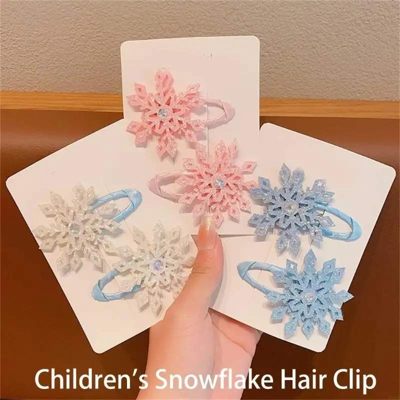 195E คริสต์มาสเกล็ดหิมะคลิปผมเทศกาลอุปกรณ์เสริมผมผู้หญิงเด็ก Hairclip
