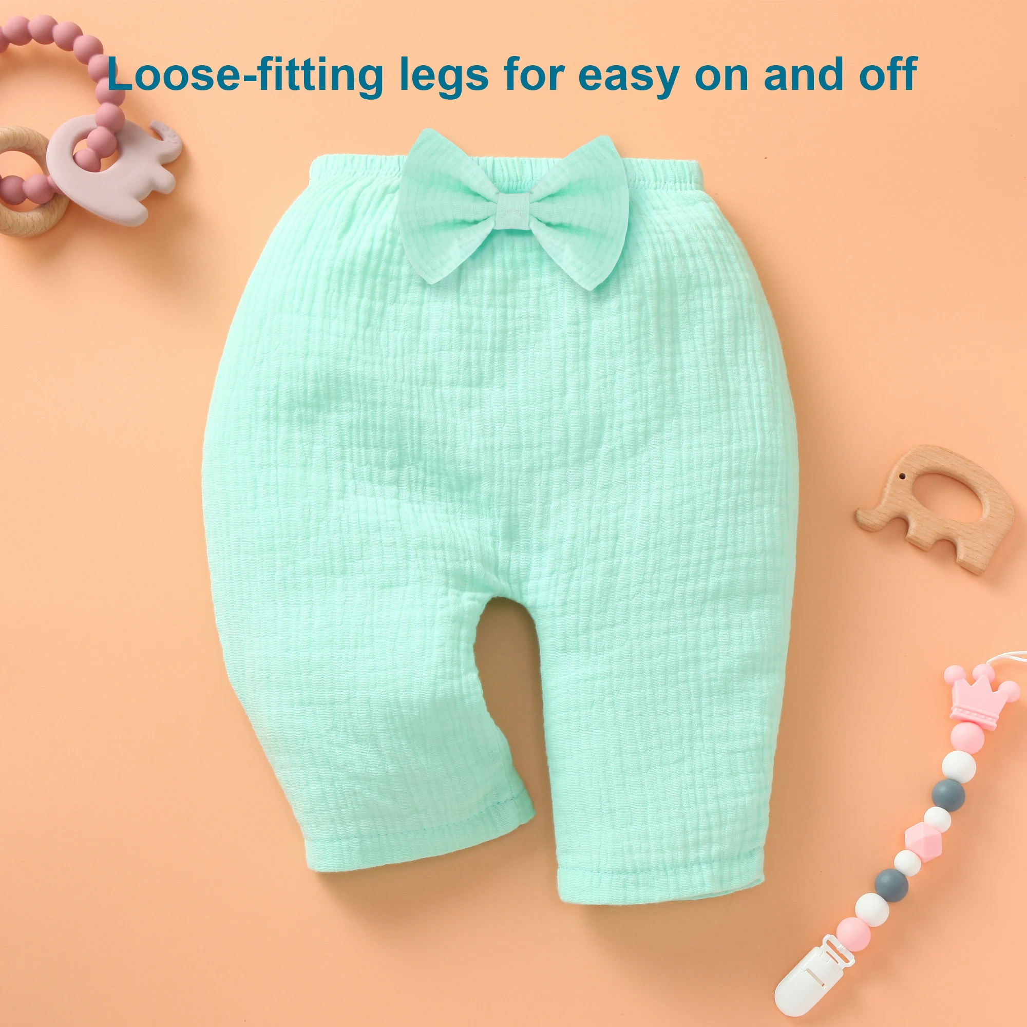 6er-Pack Babyhosen, Musselin-Jogginghosen und Baby-Jogginghosen für Jungen und Mädchen, weiche Bio-Baumwolle, einfarbig