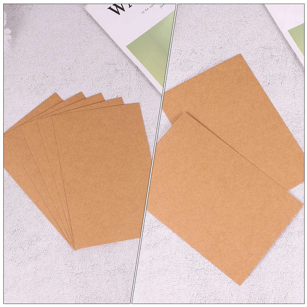 

200Pcs Blank Kraft Paper Postcards Greeting Cards DIY Message Cards Classic Design Wide Usage Blank Postcards