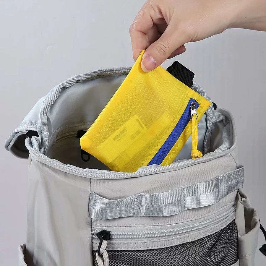 محفظة للعملات المعدنية مع طلاء السيليكون المتين، محفظة سفر صغيرة بسحاب، حقيبة للعملات المعدنية، حقيبة بطاقات كابل بيانات لسماعات الأذن #3