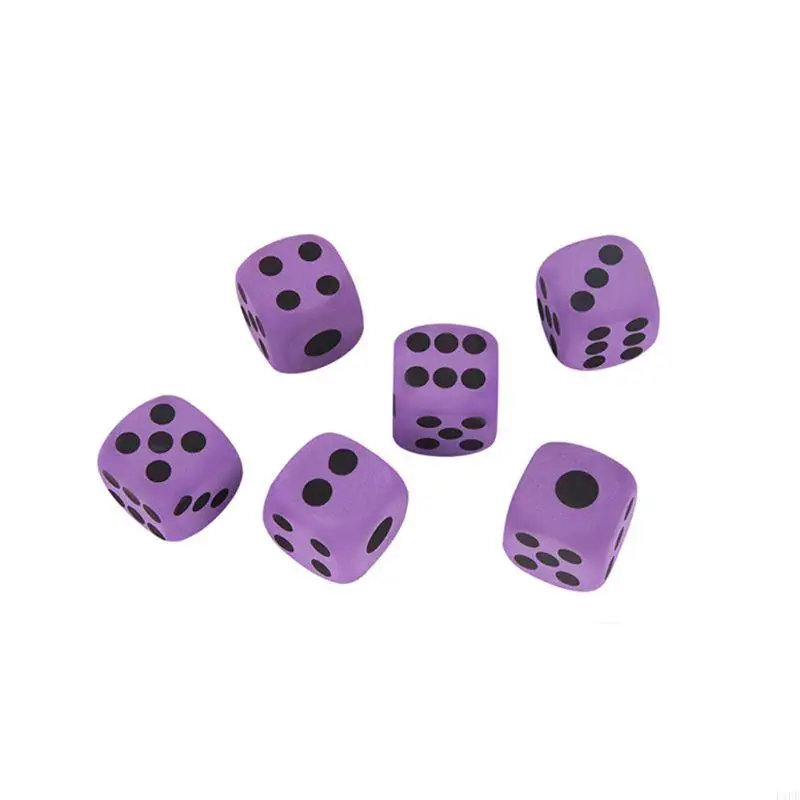 F1FD 6PCS Round Corner Dices Set, riesige Schaumwürfel Eva -Schaumwürfel 3,8 perfekt zum Aufbau, Bildungsspielzeug,