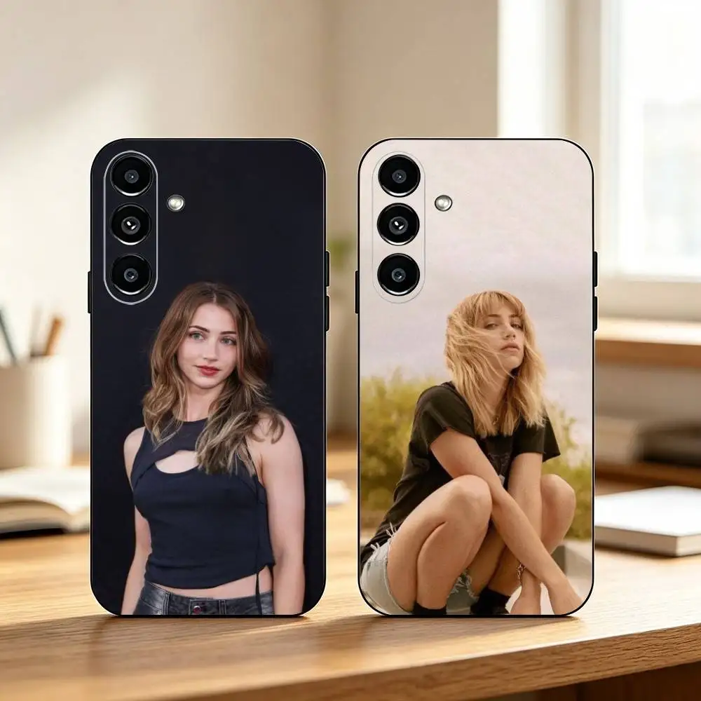 Emily R-Rudd Actress  Phone Case Black Silicone Soft For Samsung Galaxy A73,A72,A71,A70,A53,A52,A51 Gift