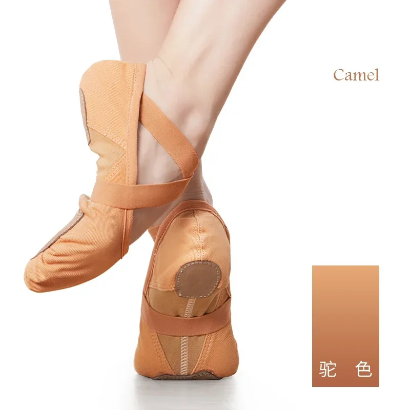 sapatos-de-danca-elasticos-para-mulheres-sapatilhas-de-ballet-com-cadarco-Unico-em-tecido-stretch