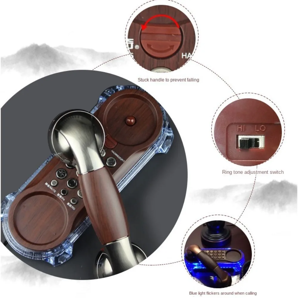 NEW Wall Mounted Wired Telephone Retro Desktop Corded Phone Compact Landline House Phones Home Office