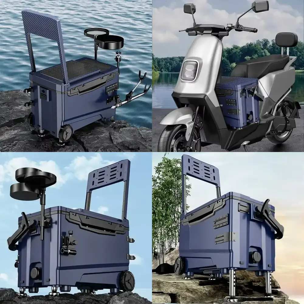 WAP01  Outdoor Multifunctional Fishing Tool Set Box Ignore The Terrain Live Fish Box Fishing Organizer With Backrest Fishing