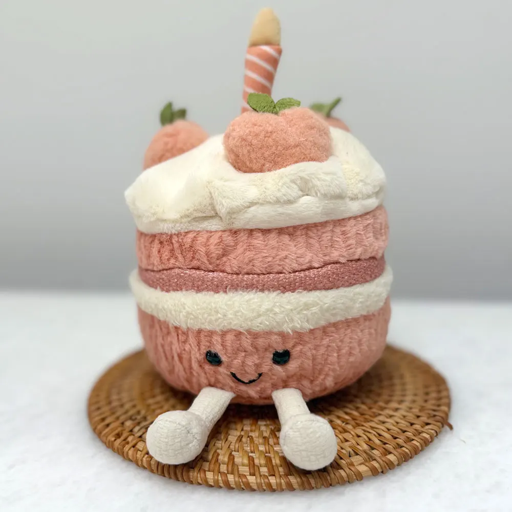 New JC Kawaii Dolls Strawberry Birthday Cake And Carrot Cake Plush Toys Christmas Birthday Gifts for Kids And Friends view 5