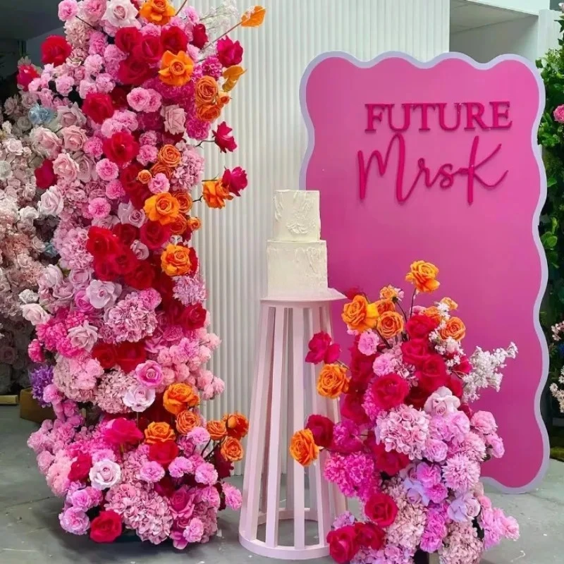 Pedestal Round Pillar Cylinder Party Supplies Wedding Decoration Display Stand Cake Flower Desert Stand Table Pink Plinth