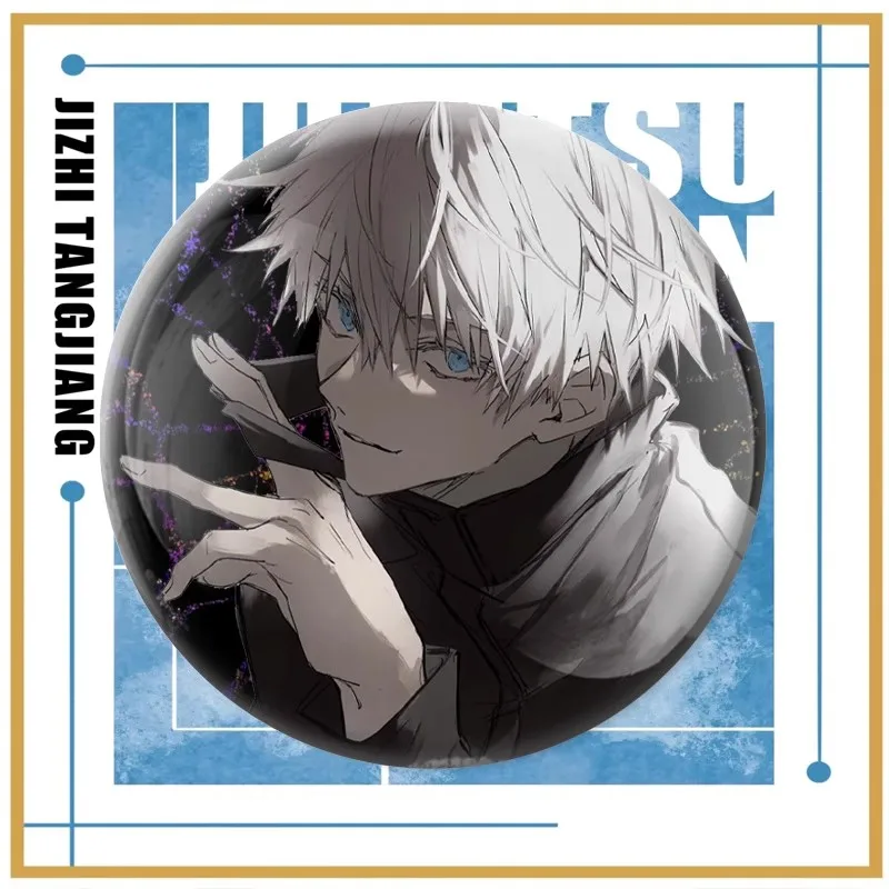 58 مللي متر أنيمي Jujutsu Kaisen Itadori يوجي Fushiguro Megumi Kugisaki Nobara تأثيري حلي شارة دبوس SPTE صفيح بروش ﻿   الدعامة