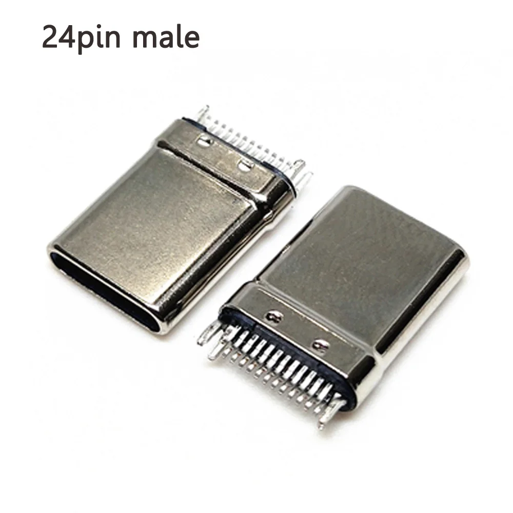 10 sztuk/partia USB 3.1 typu C szyna z płytą drukowaną miniaturowe rozciągliwe złącze bez szwu 24 Pin wtyk męski gniazdo ogon złącze wtykowe