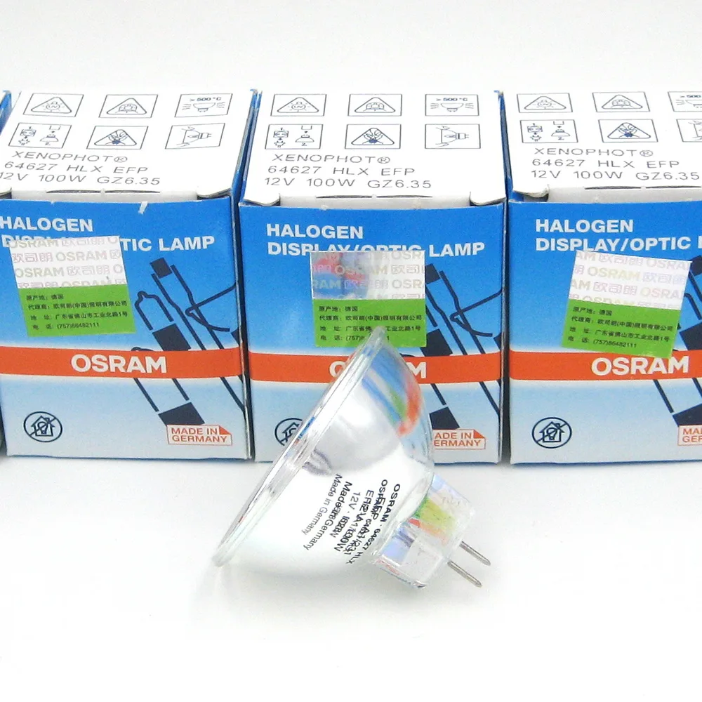 Imagem -03 - para o Microscópio Ótico das Lâmpadas do Halogênio de Xenophot Osram 64627 Hlx Efp 12v 100w Gz6.35 Bulbo 12v100w