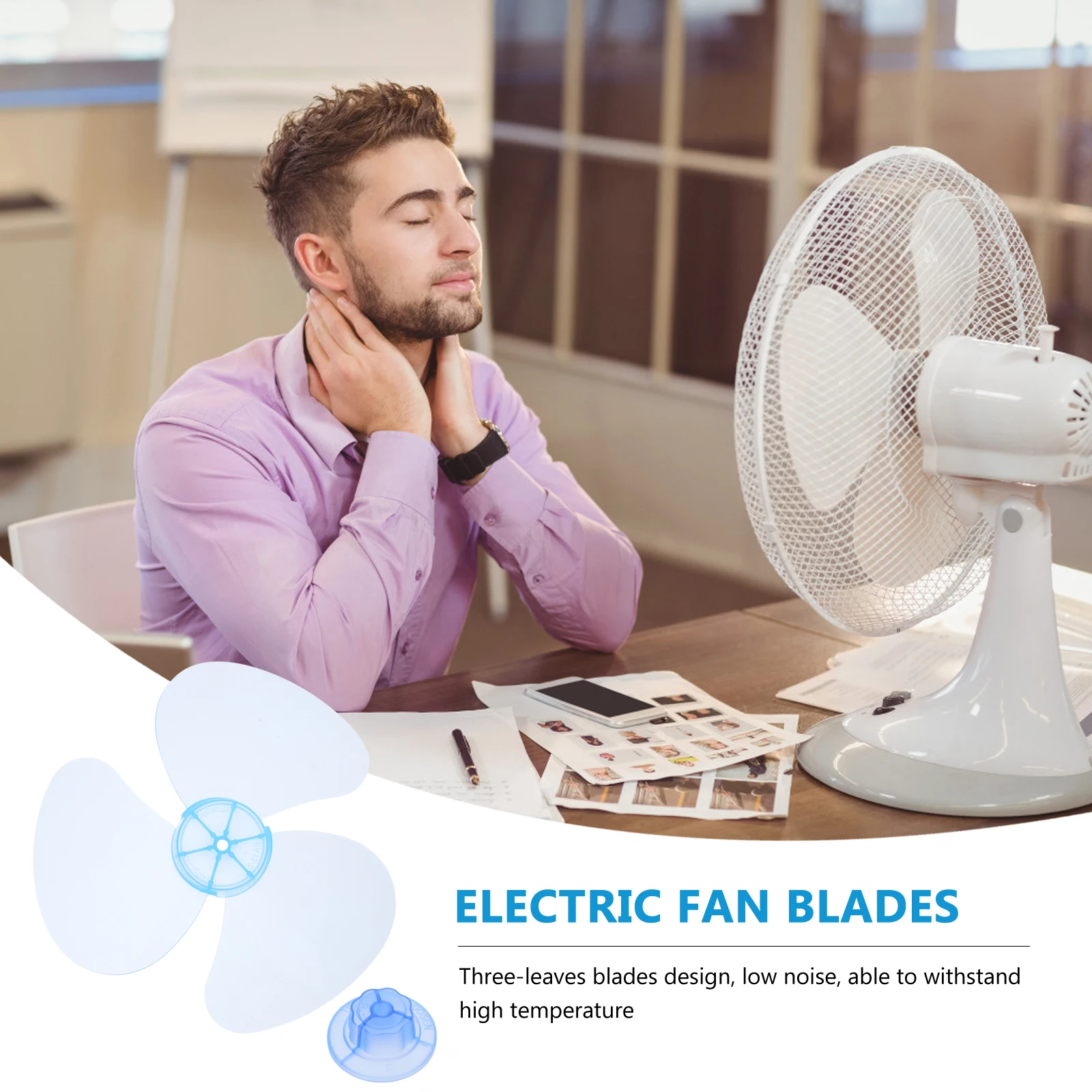 

Fan Blades Replacement Parts Plastic 12 Inch 300mm PP Material Accessories Low Noise Easy Install Desktop Fan